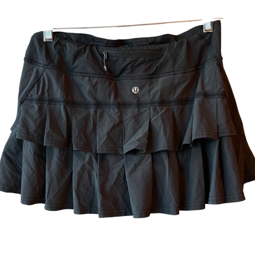 lululemon athletica Black Ruffled Athletic Skirt